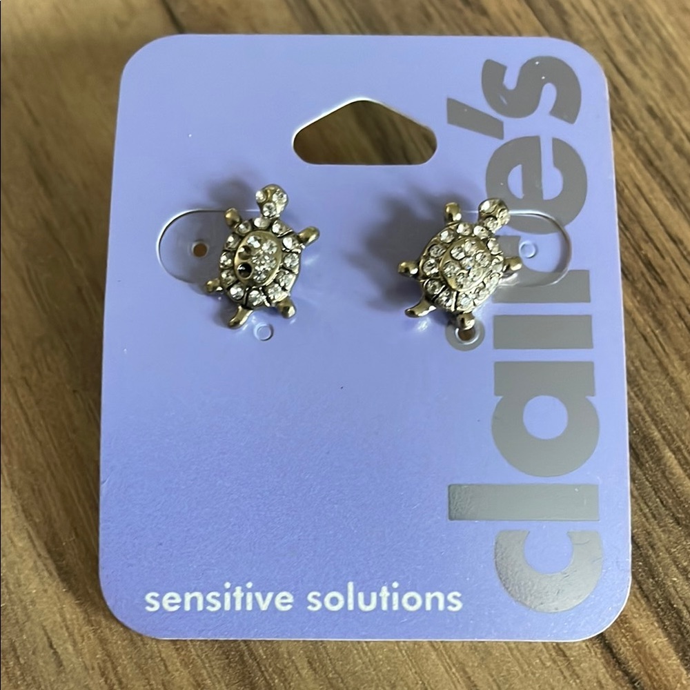 Claire's Silver Turtle Earrings
